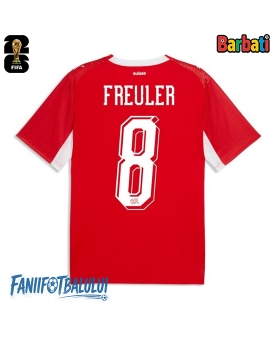 Elveția Remo Freuler #8 Tricou Fotbal Replică Mondial 2026 Barbati Acasa